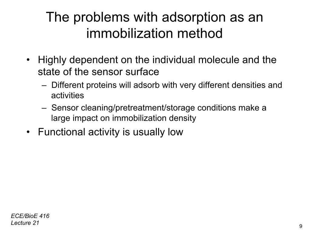 The Problems with Adsorption