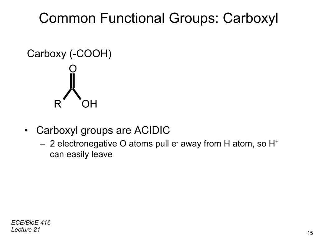 Common Functional Groups: Carboxyl