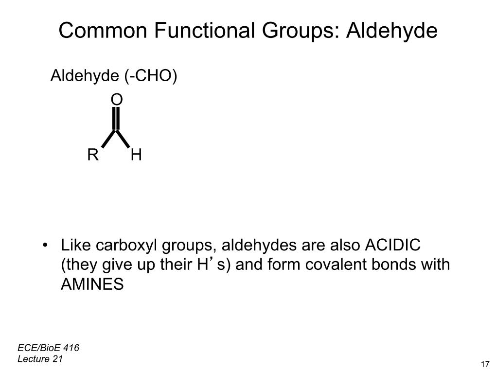 Common Functional Groups: Aldehyde