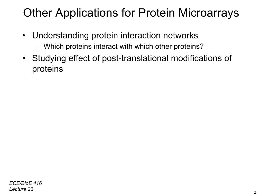 Other Applications for Protein Microarrays