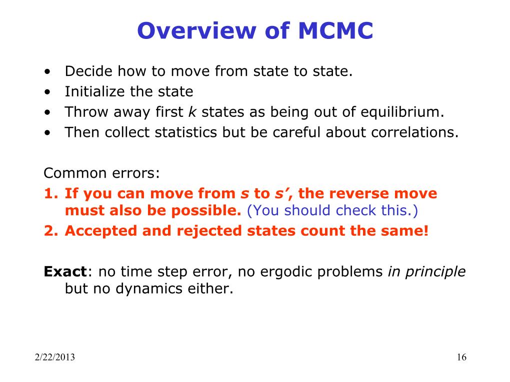 Overview of MCMC