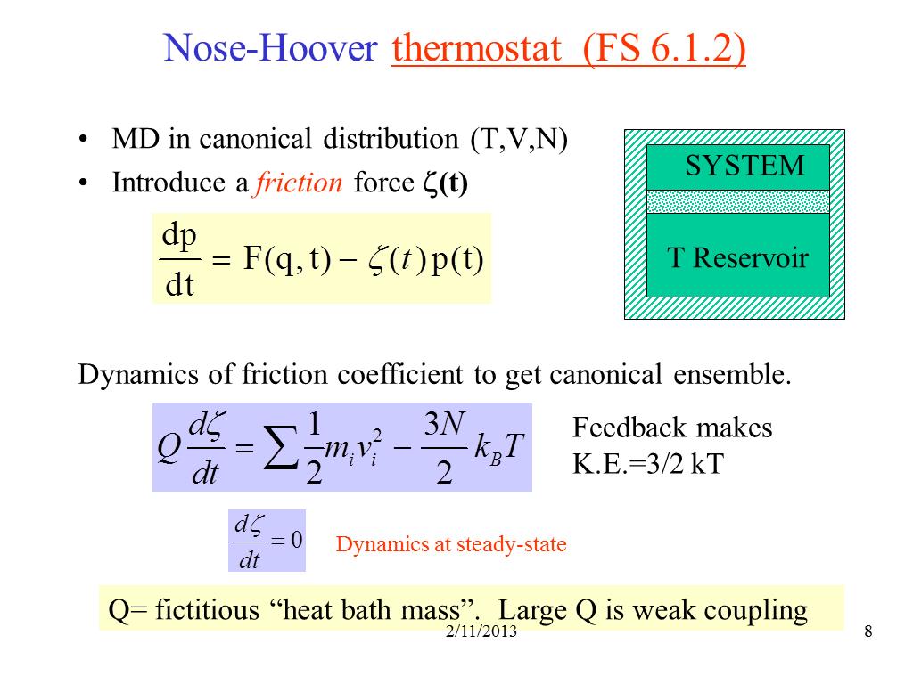 Nose-Hoover thermostat (FS 6.1.2)