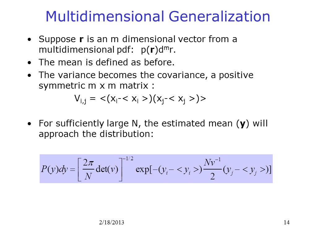 Multidimensional Generalization