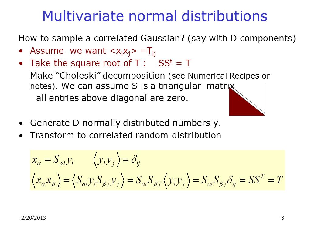Multivariate normal distributions