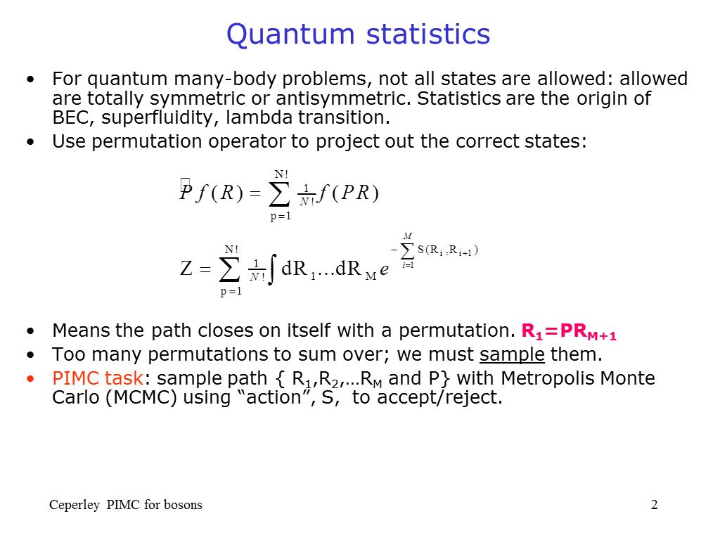 Quantum statistics