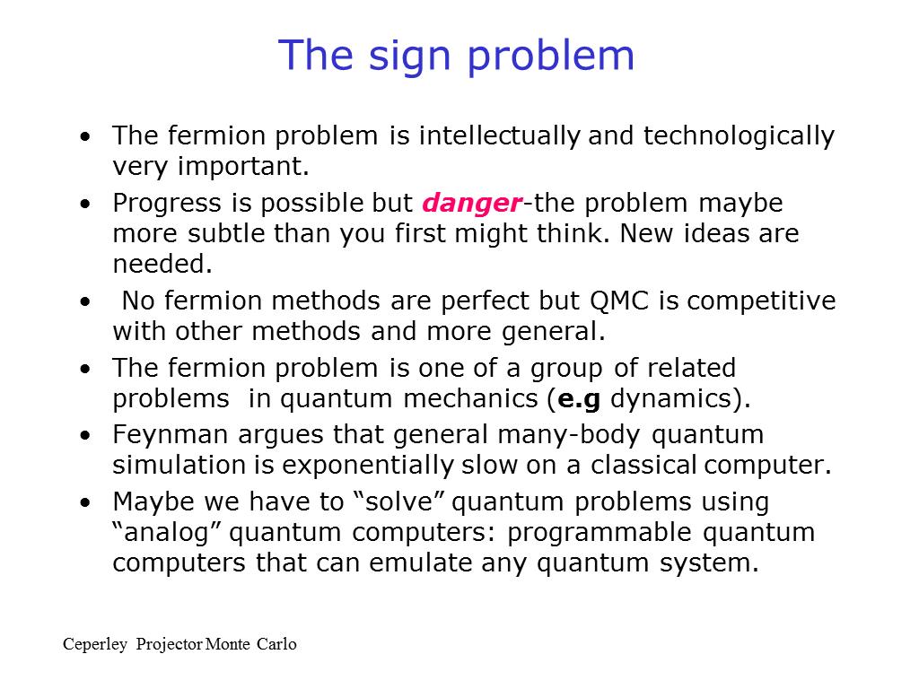 The sign problem