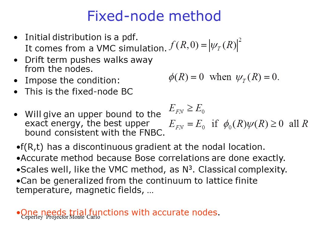 Fixed-node method