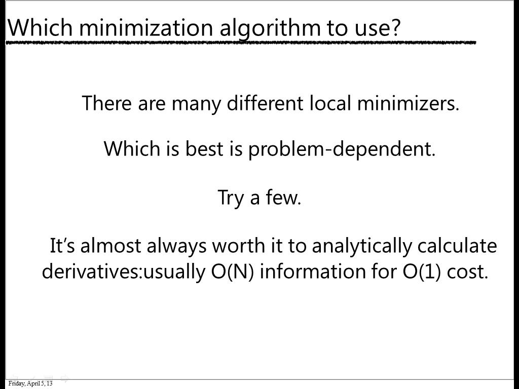 Which minimization algorithm to use?