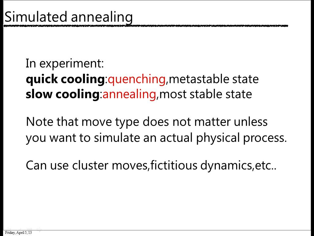 Simulated annealing