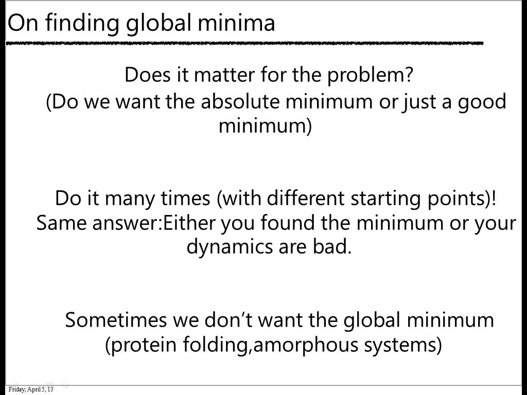 On finding global minima