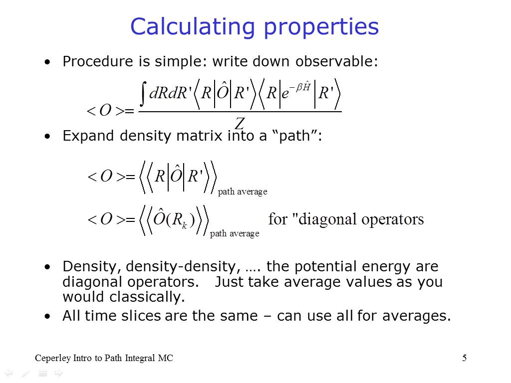 Calculating properties