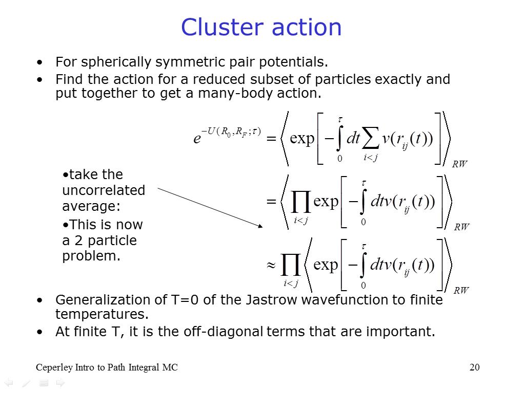 Cluster action