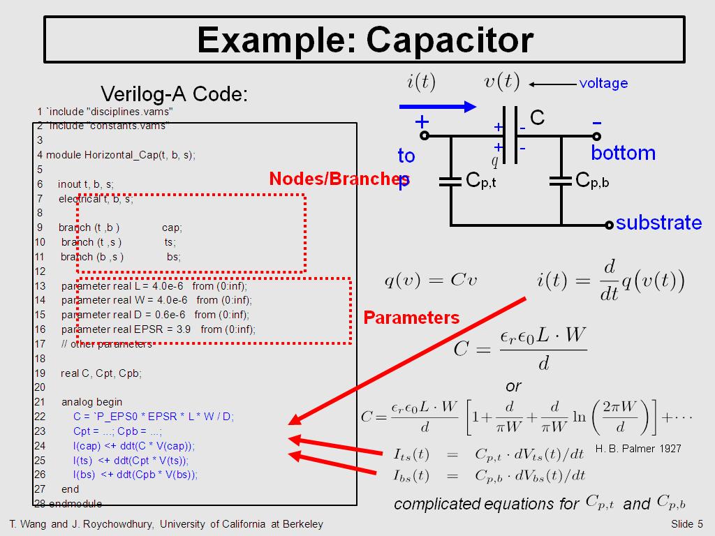 Example: Capacitor