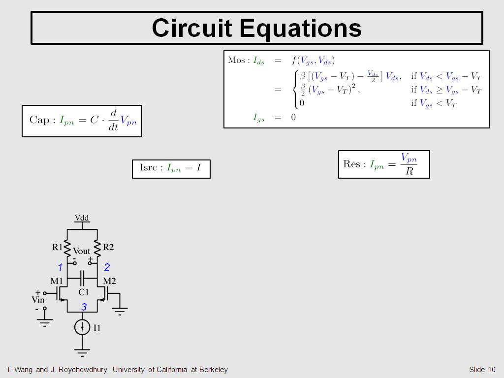 Circuit Equations