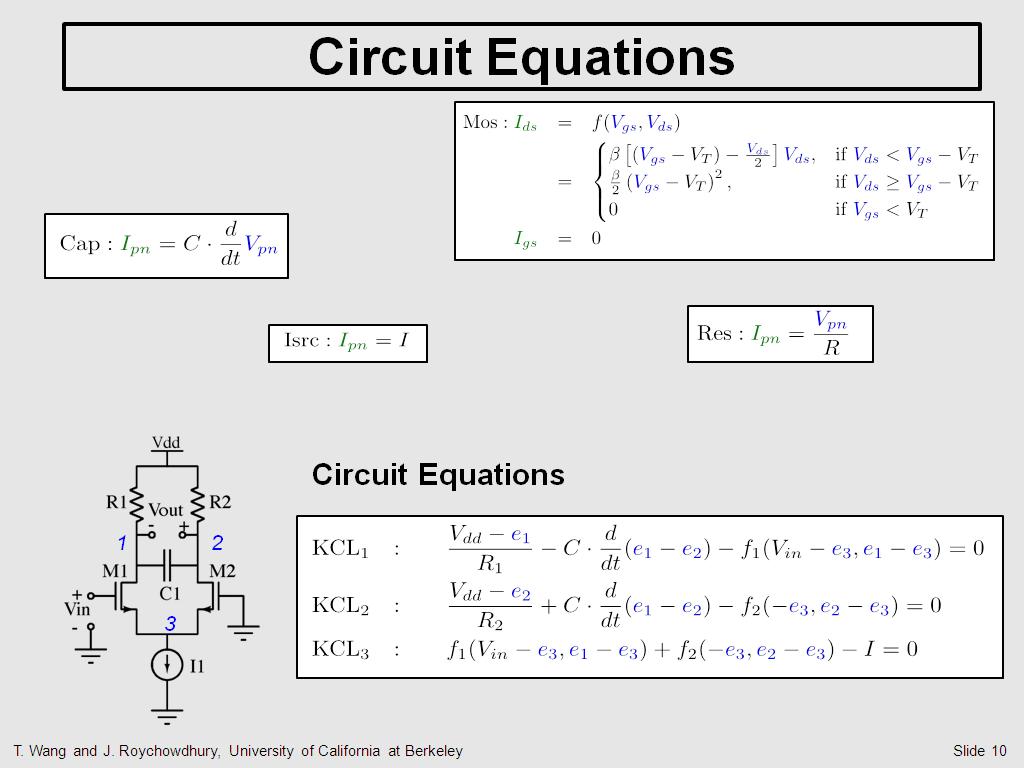 Circuit Equations