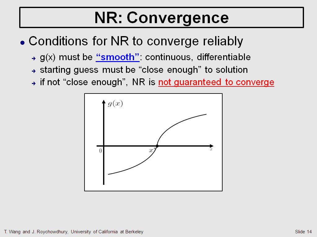 NR: Convergence