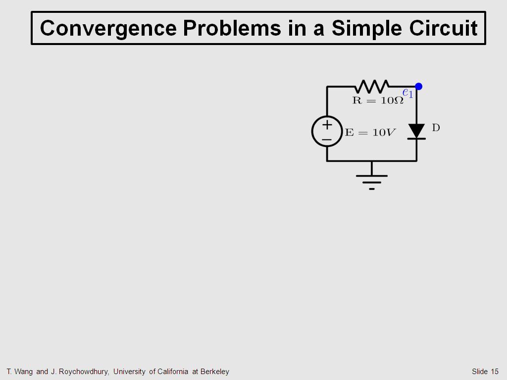 Convergence Problems in a Simple Circuit