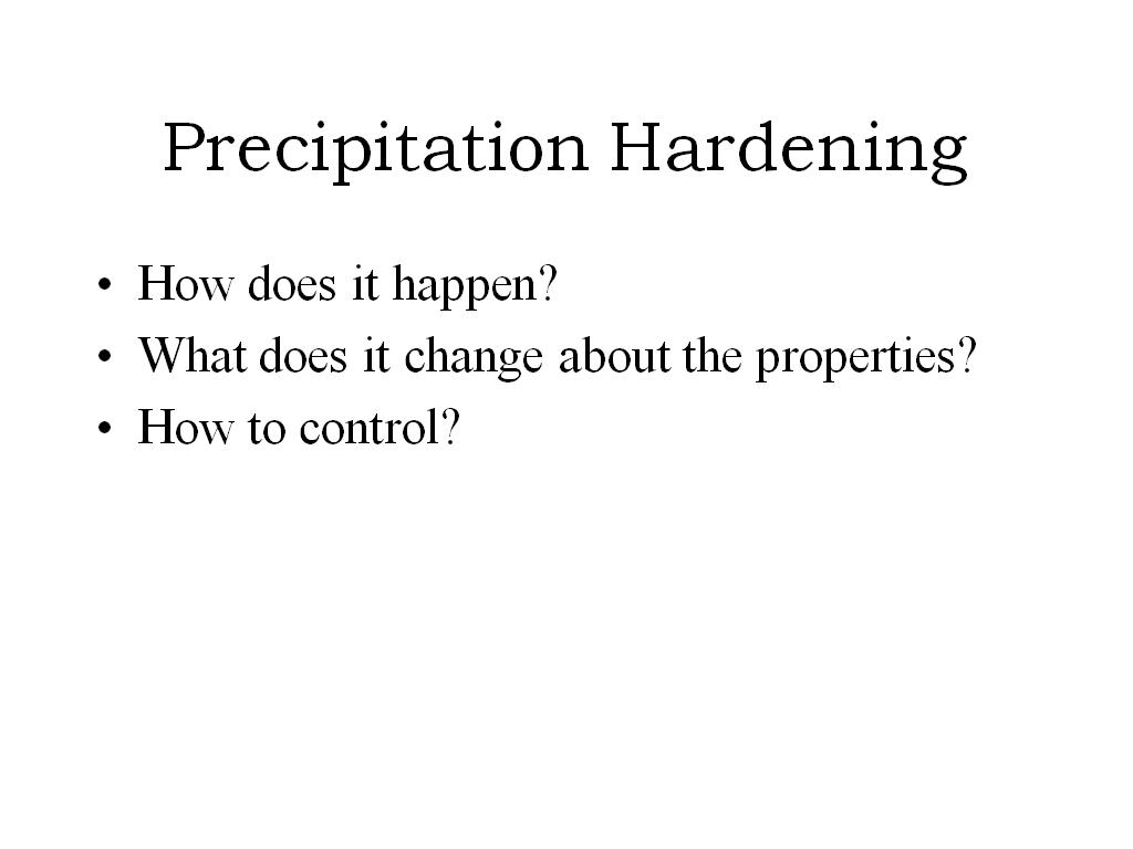 define precipitate hardening