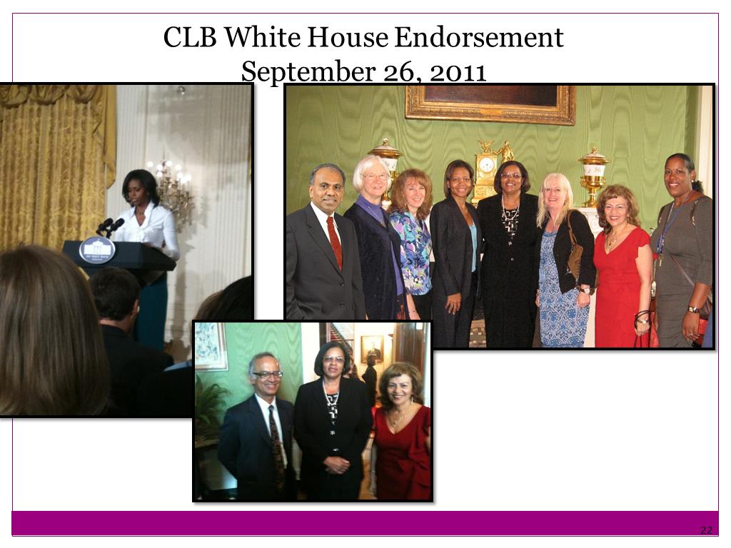 CLB White House Endorsement September 26, 2011