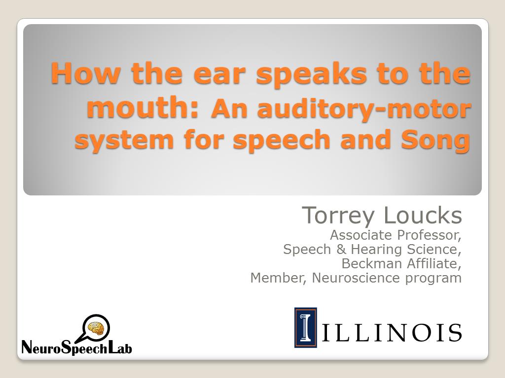 How the ear speaks to the mouth: An auditory-motor system for speech and Song