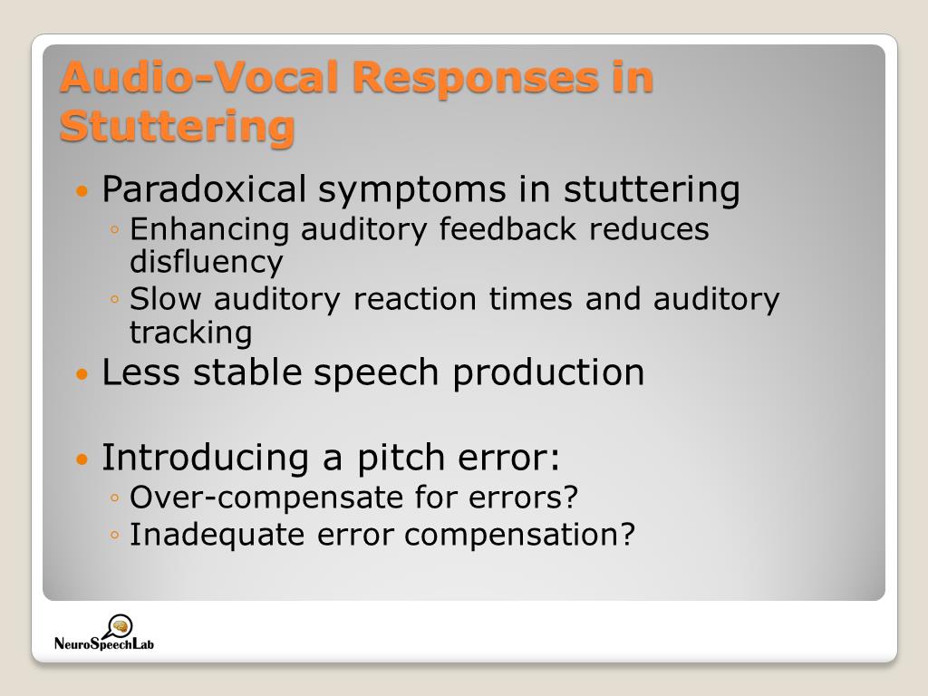 Audio-Vocal Responses in Stuttering