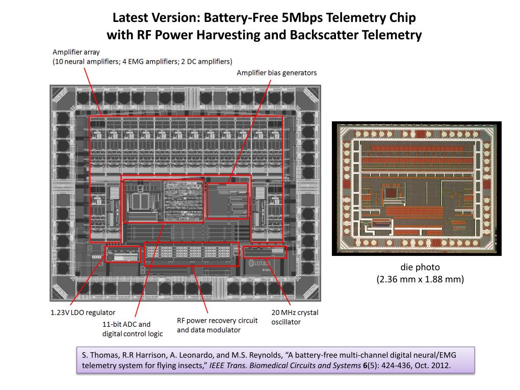 Latest Version: Battery-Free 5Mbps Telemetry Chip with RF Power Harvesting and Backscatter Telemetry