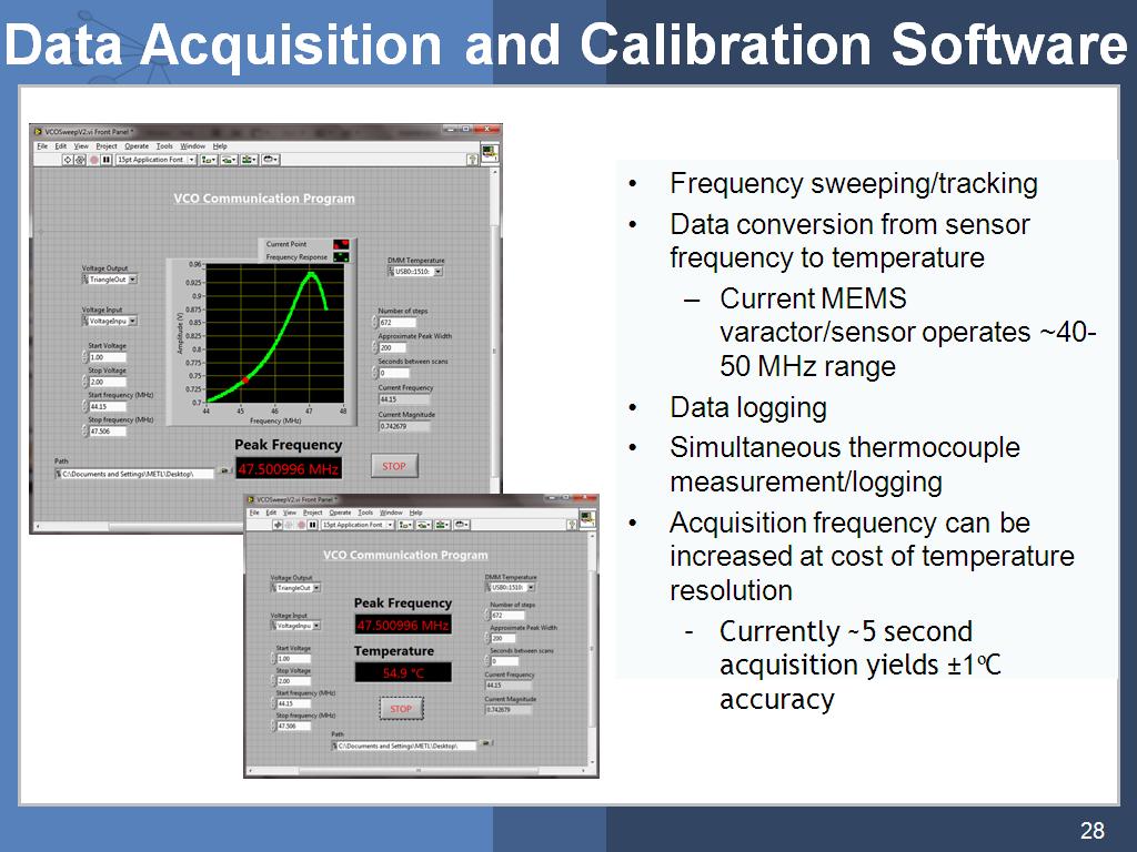 Data Acquisition and Calibration Software