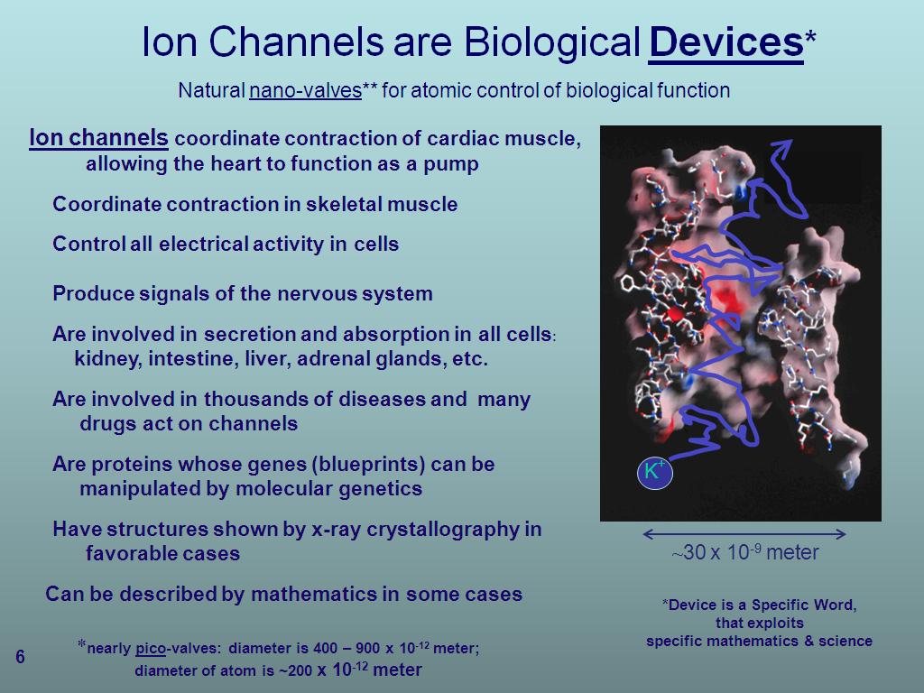 Ion Channels are Biological Devices