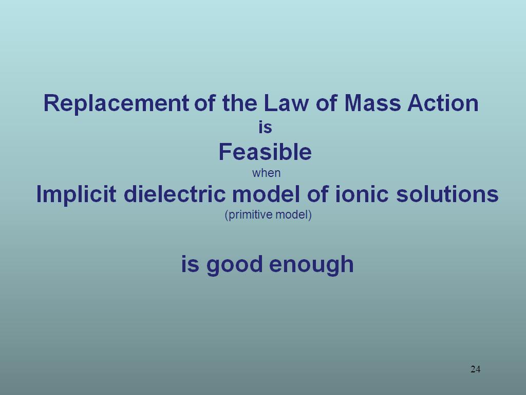 Replacement of the Law of Mass Action