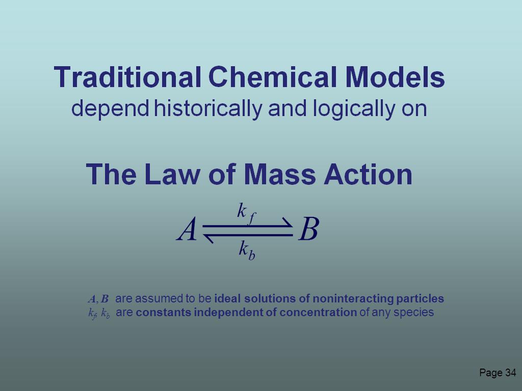 Traditional Chemical Models
