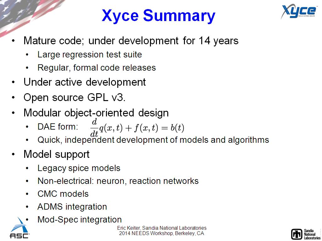 Xyce Summary