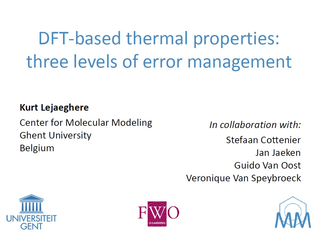 DFT-based thermal properties: three levels of error management