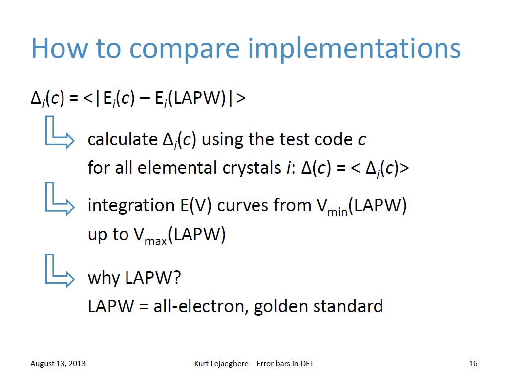 How to compare implementations