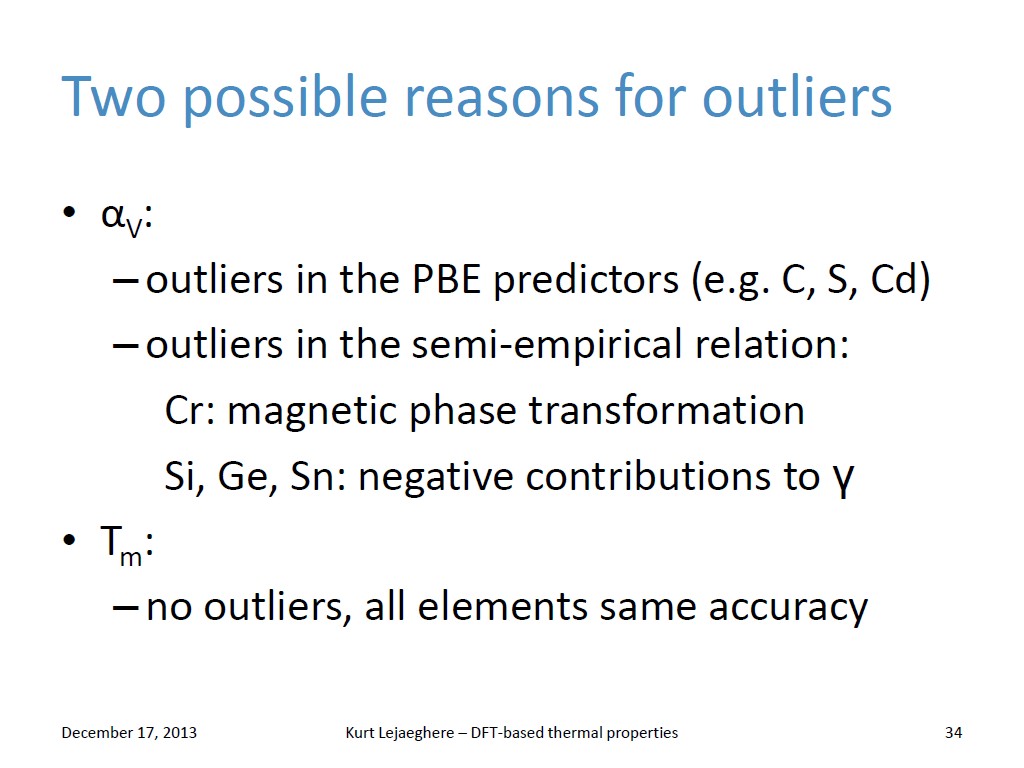 Two possible reasons for outliers