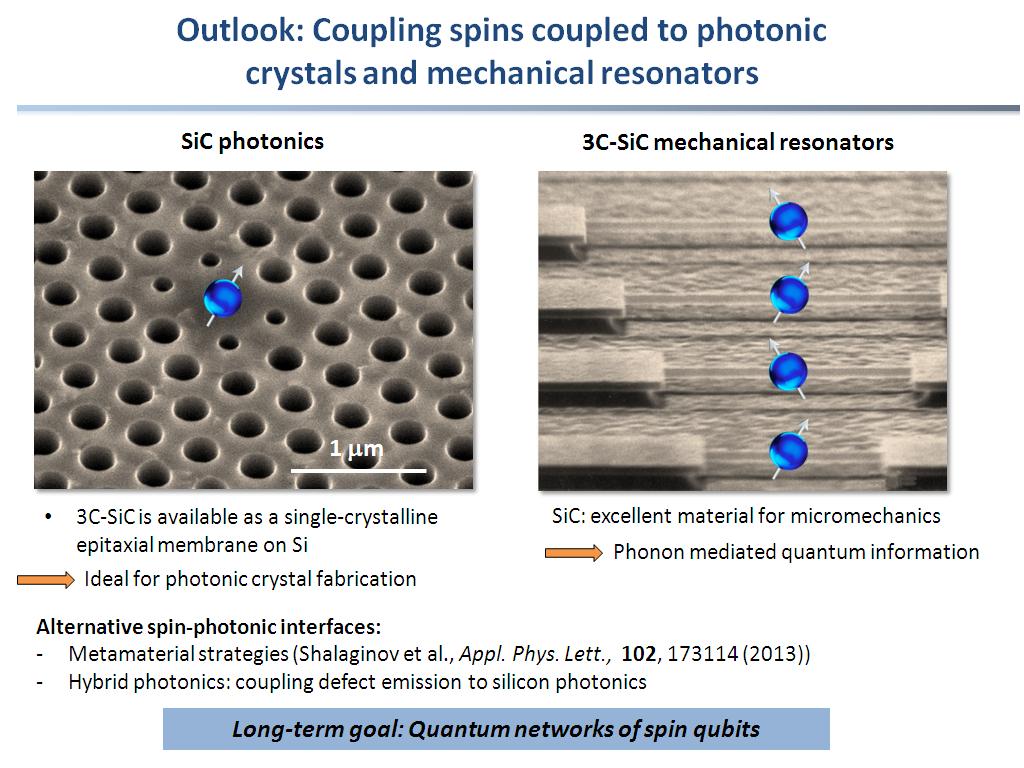 Outlook: Coupling spins coupled to photonic crystals and mechanical resonators