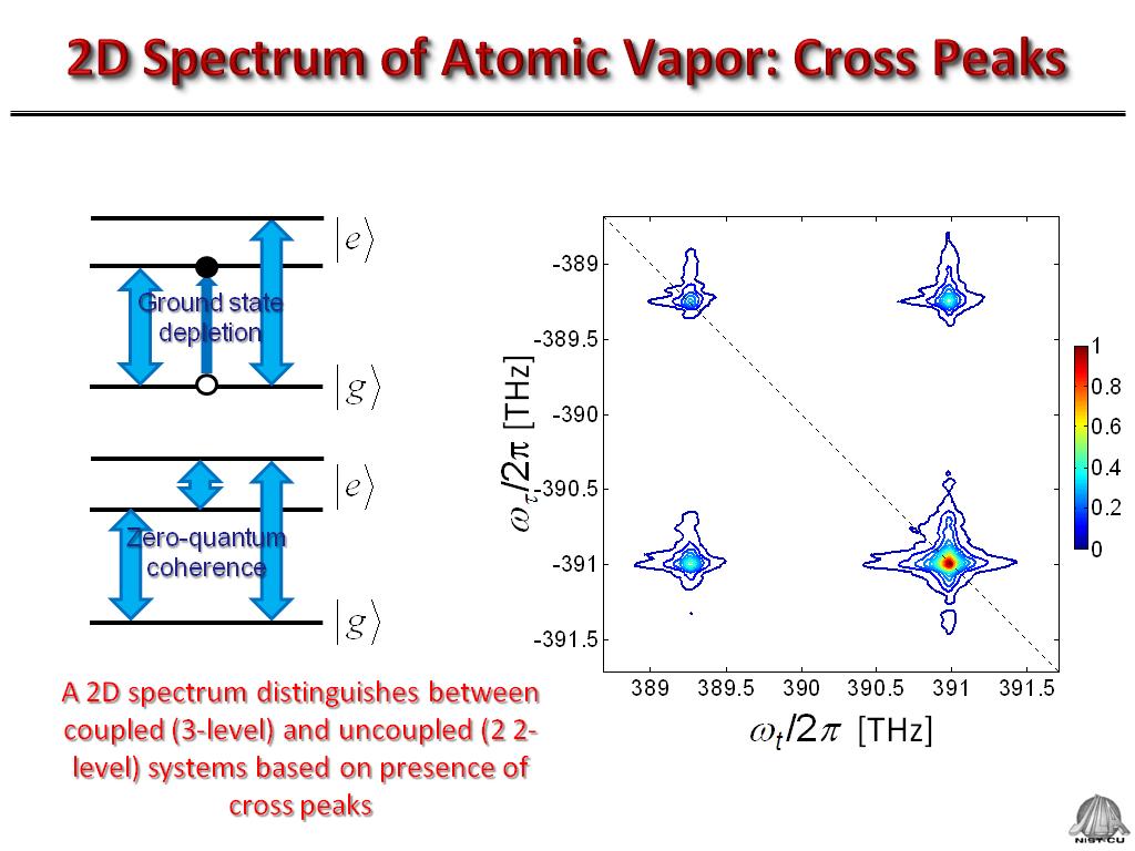 2D Spectrum of Atomic Vapor: Cross Peaks