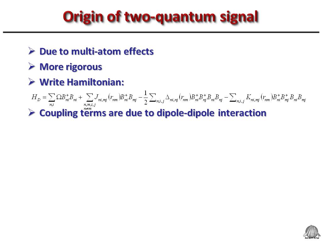 Origin of two-quantum signal