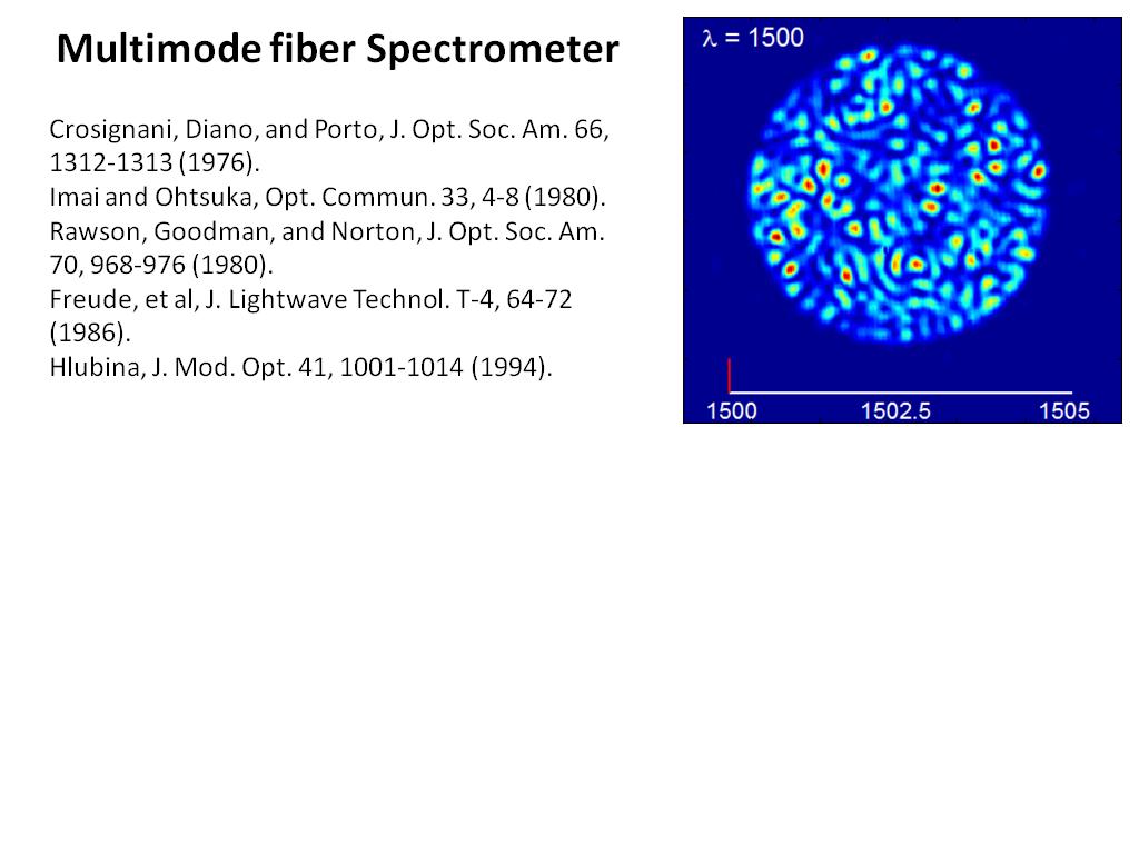 Multimode fiber Spectrometer