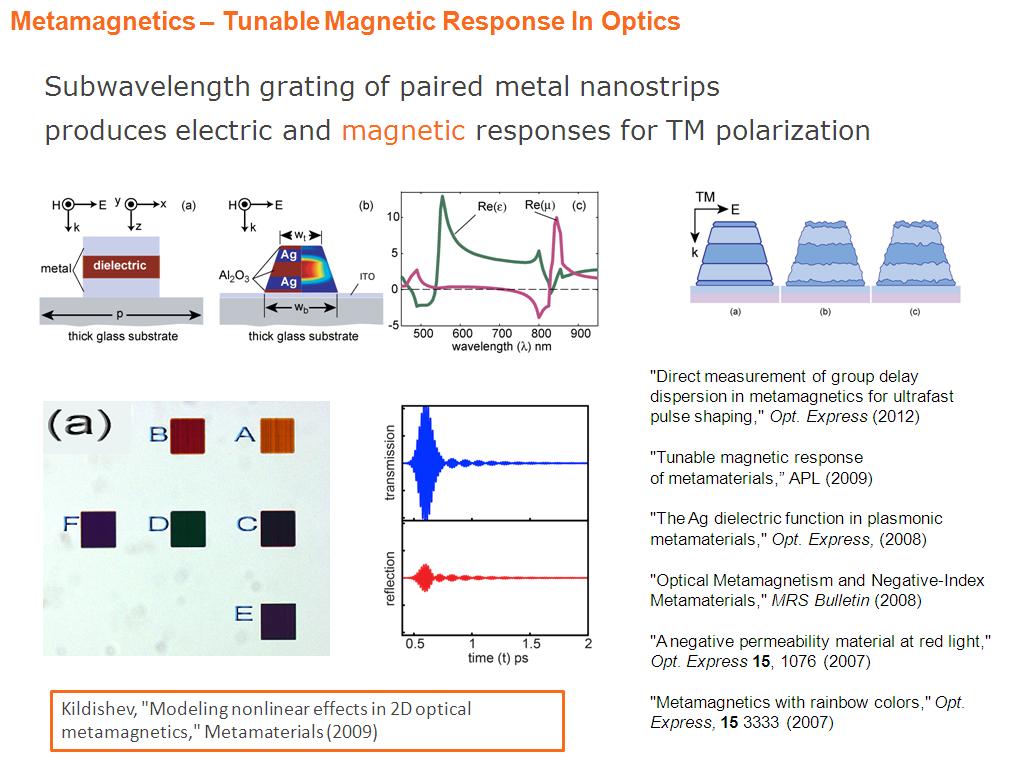 Metamagnetics – Tunable Magnetic Response In Optics
