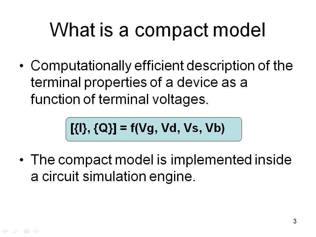 What is a compact model