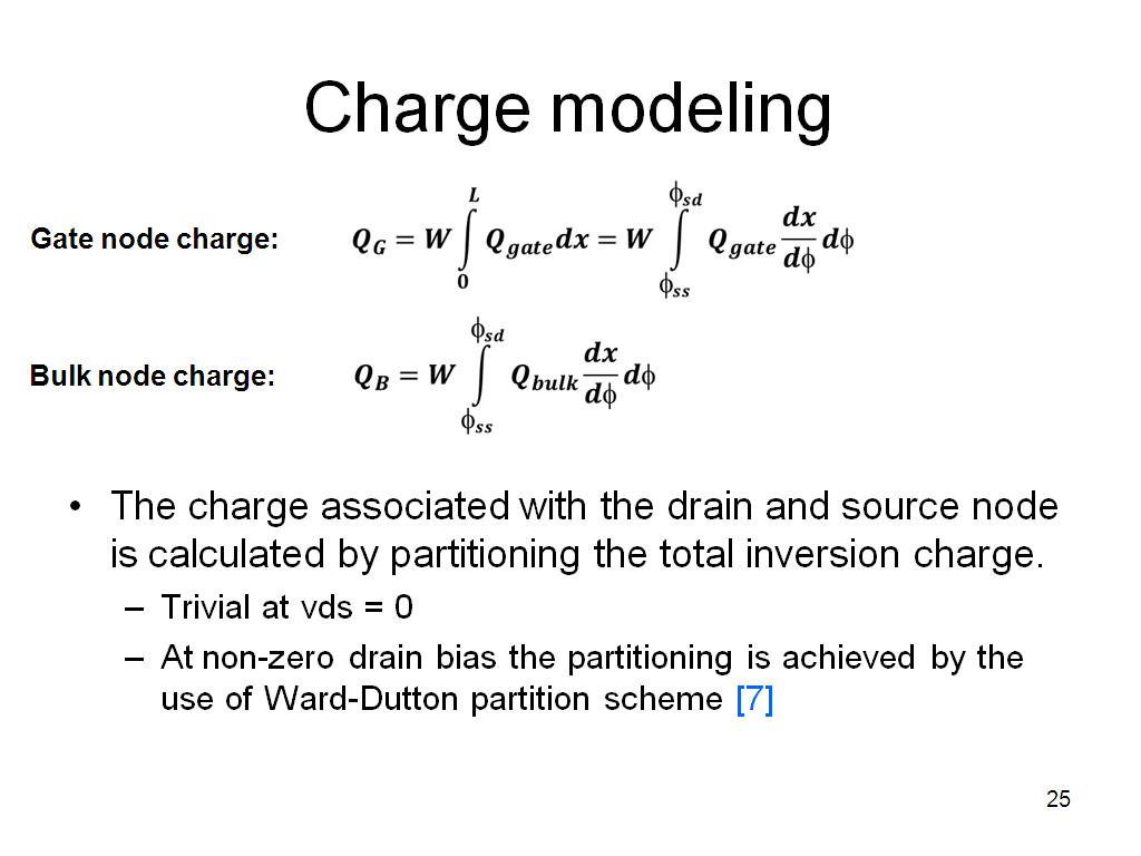 Charge modeling