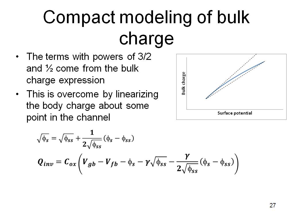 Compact modeling of bulk charge