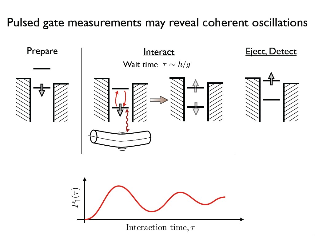 Pulsed gate measurements may reveal coherent oscillations