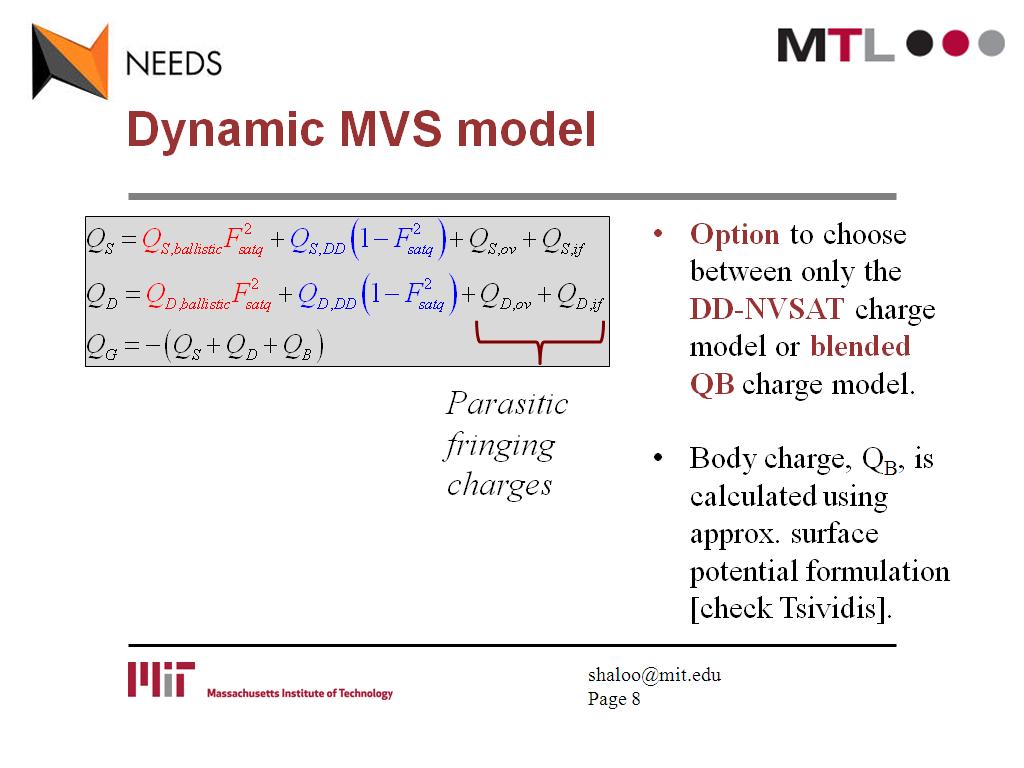 Dynamic MVS model