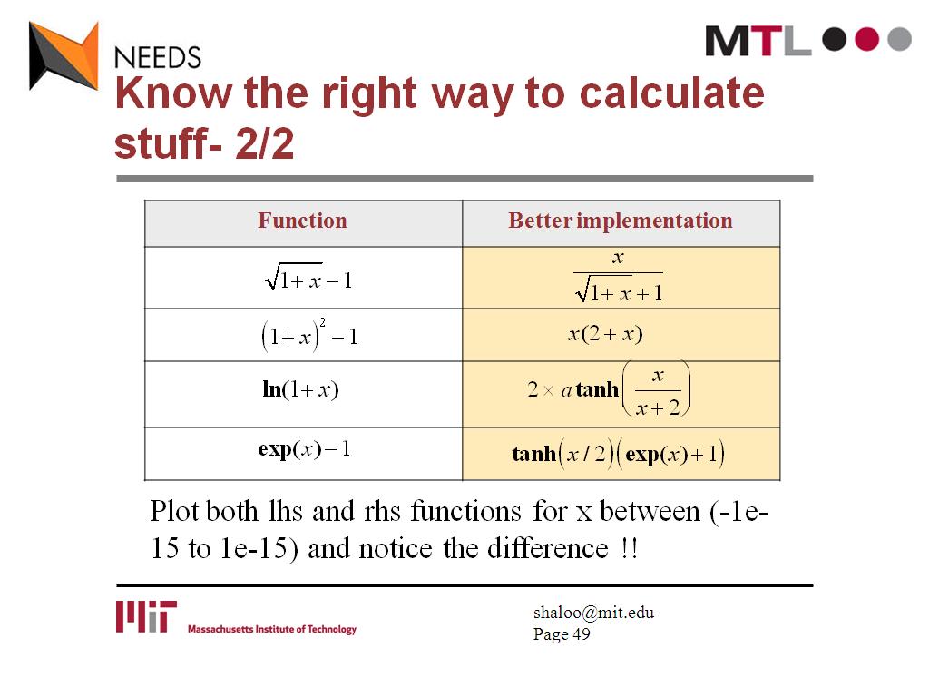Know the right way to calculate stuff- 2/2