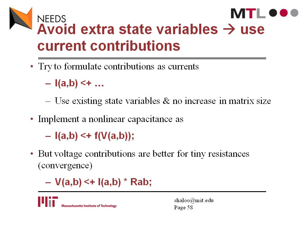 Avoid extra state variables  use current contributions