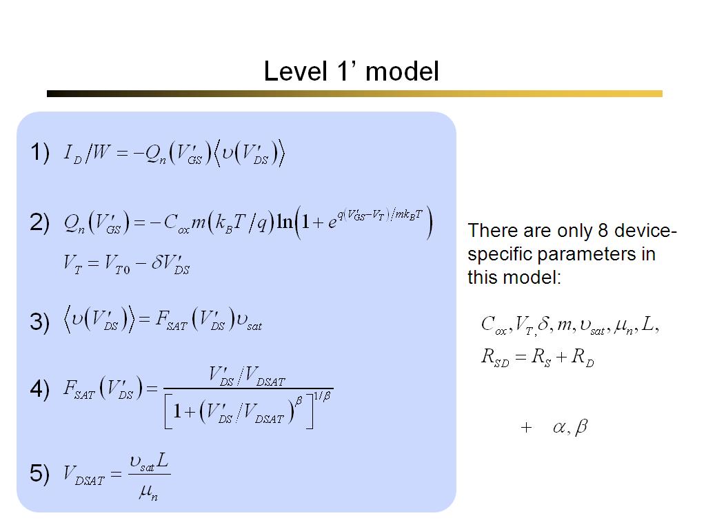 Level 1' model