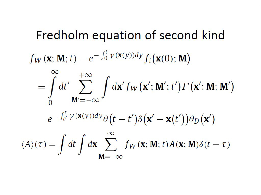 Fredholm equation of second kind