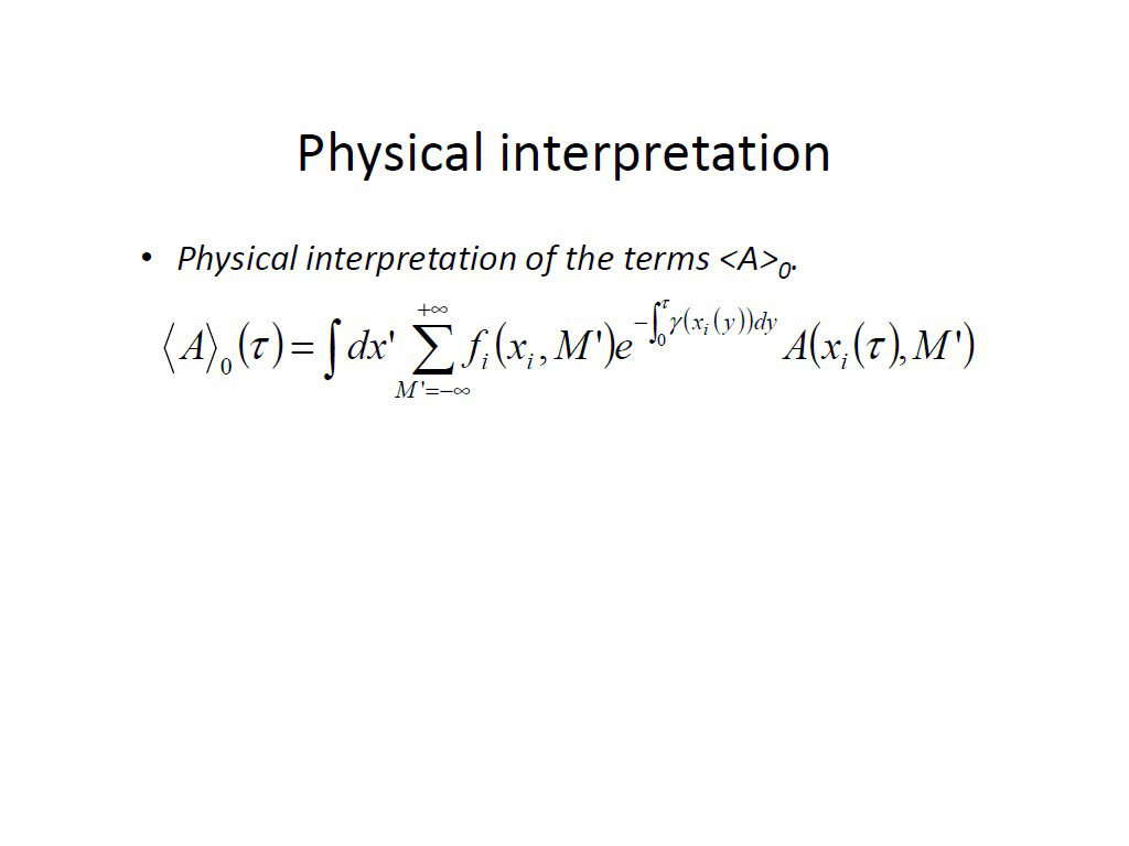 Physical interpretation