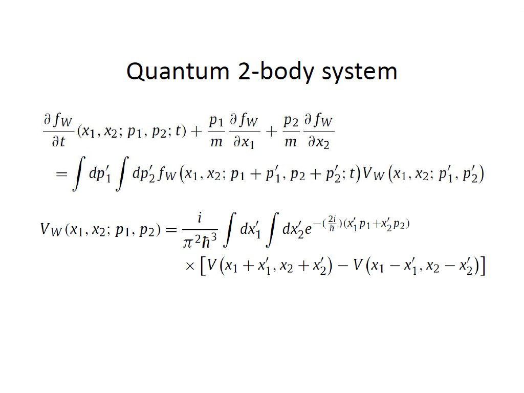 Quantum 2-body system